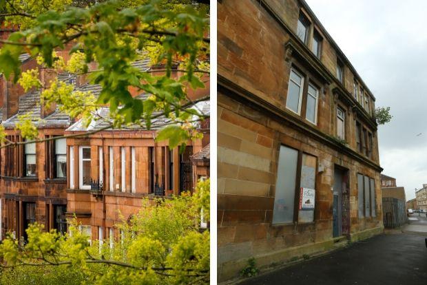 A picture of some tenement flats from the Glasgow Times